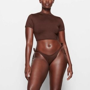 FINAL PRICE! SKIMS Signature Recycled Swim T-Shirt | Cocoa | Size Medium